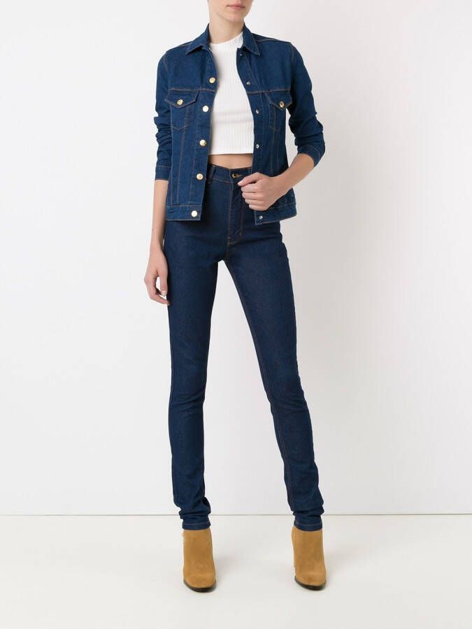 Amapô skinny jeans met hoge taille Blauw