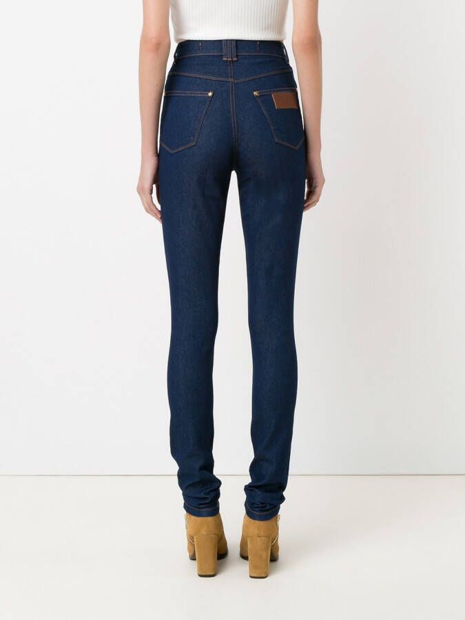 Amapô skinny jeans met hoge taille Blauw