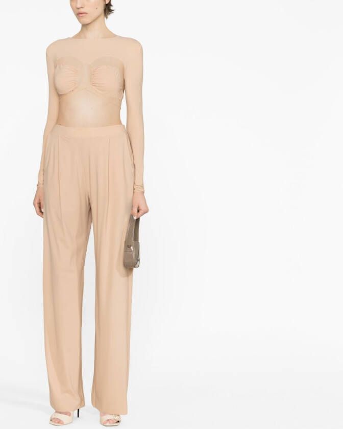 Amazuìn Broek met wijde pijpen Beige
