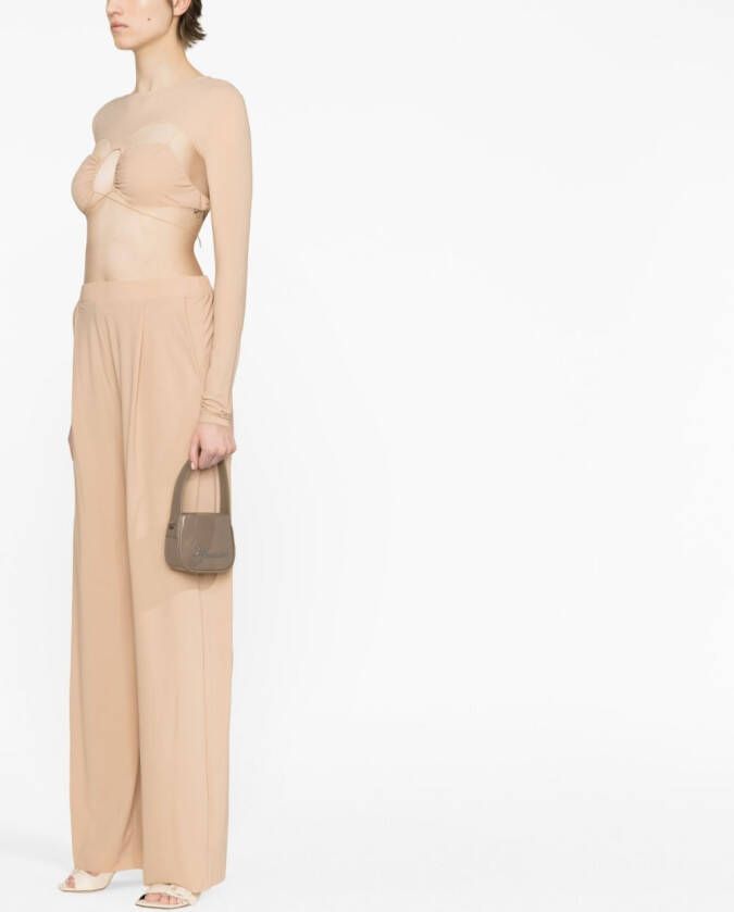 Amazuìn Broek met wijde pijpen Beige