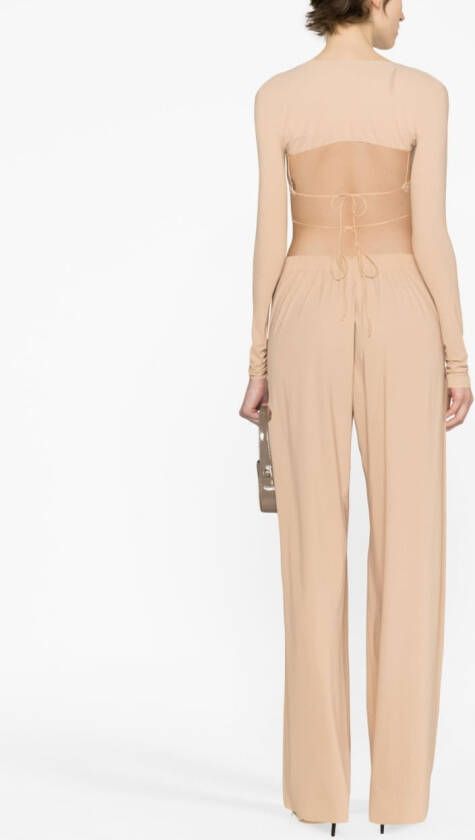 Amazuìn Broek met wijde pijpen Beige