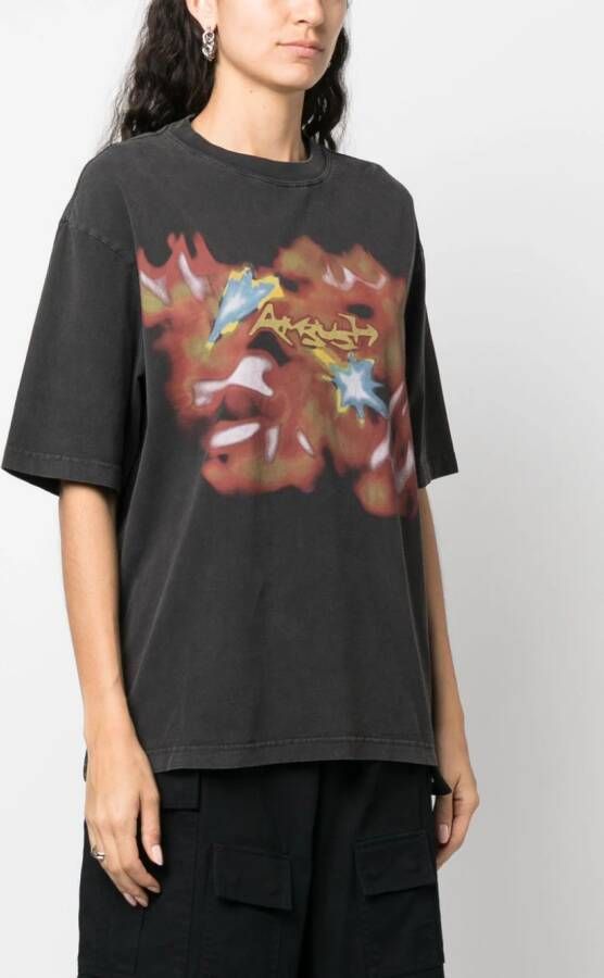 AMBUSH T-shirt met abstracte print Grijs