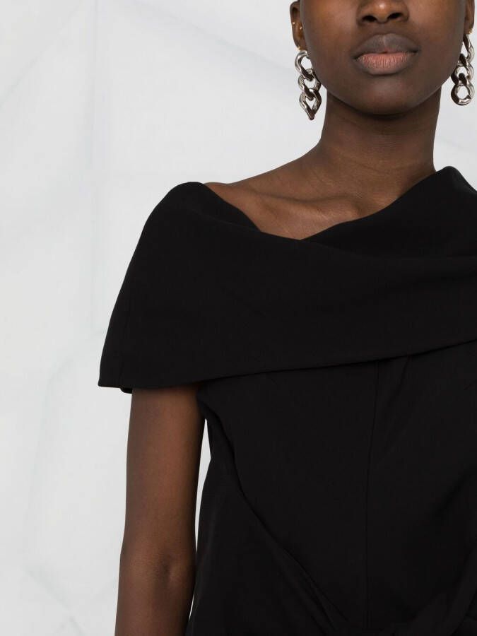 AMBUSH Asymmetrische midi-jurk Zwart