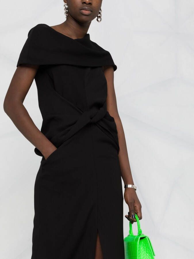 AMBUSH Asymmetrische midi-jurk Zwart