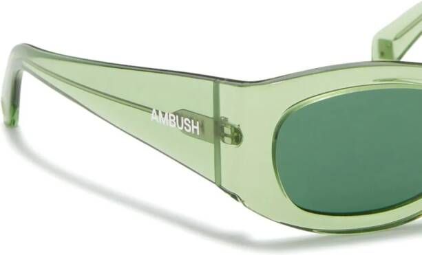 AMBUSH Bernie zonnebril met rechthoekig montuur Groen