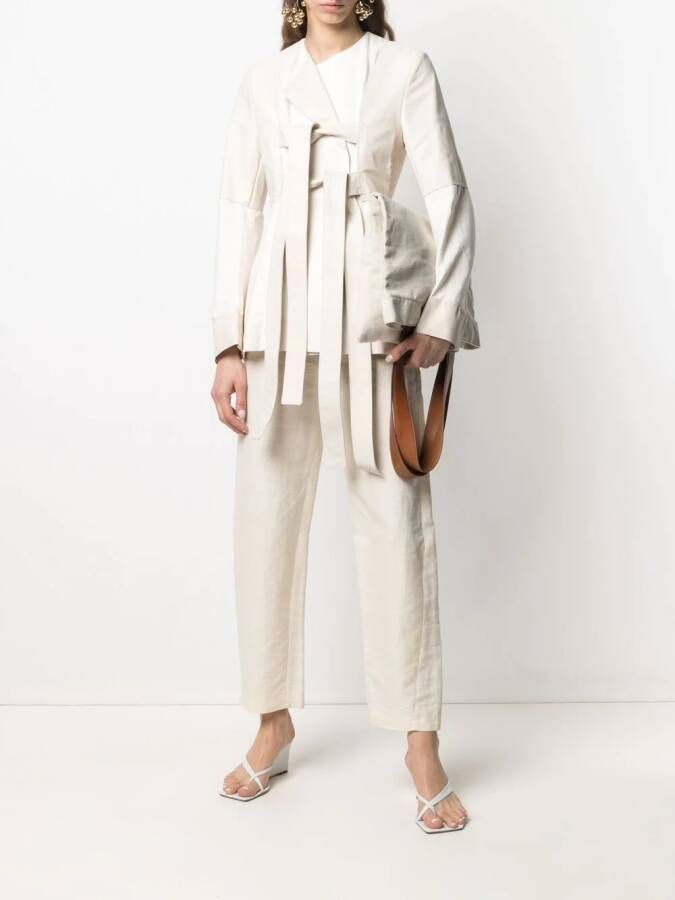 AMBUSH Blazer met gestrikte voorkant Beige
