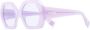 Ambush Zeshoekige Transparante Paarse Zonnebril Purple - Thumbnail 2