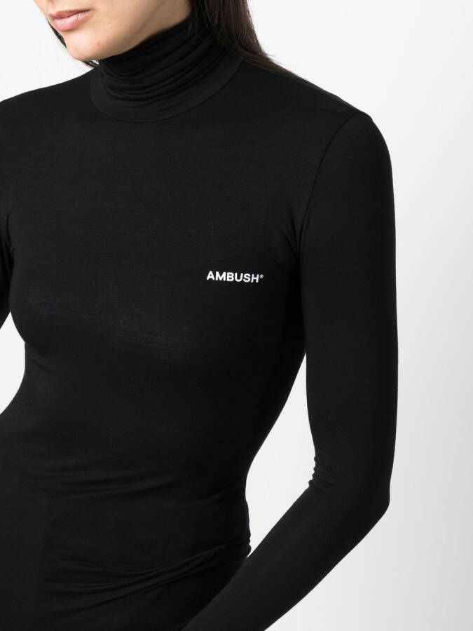 AMBUSH T-shirt met trechterhals Zwart