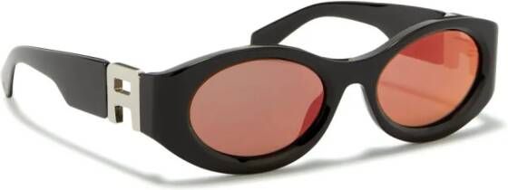 AMBUSH Gogelen zonnebril met ovaal montuur Zwart