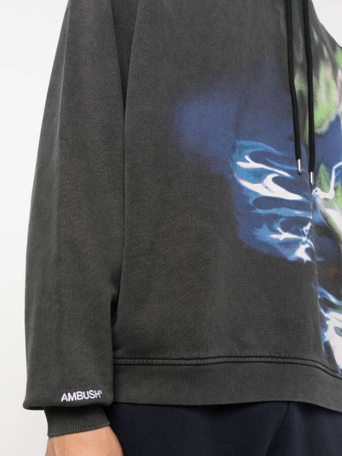 AMBUSH Katoenen hoodie met grafische print Zwart