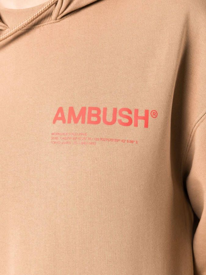 AMBUSH Hoodie met logoprint Beige