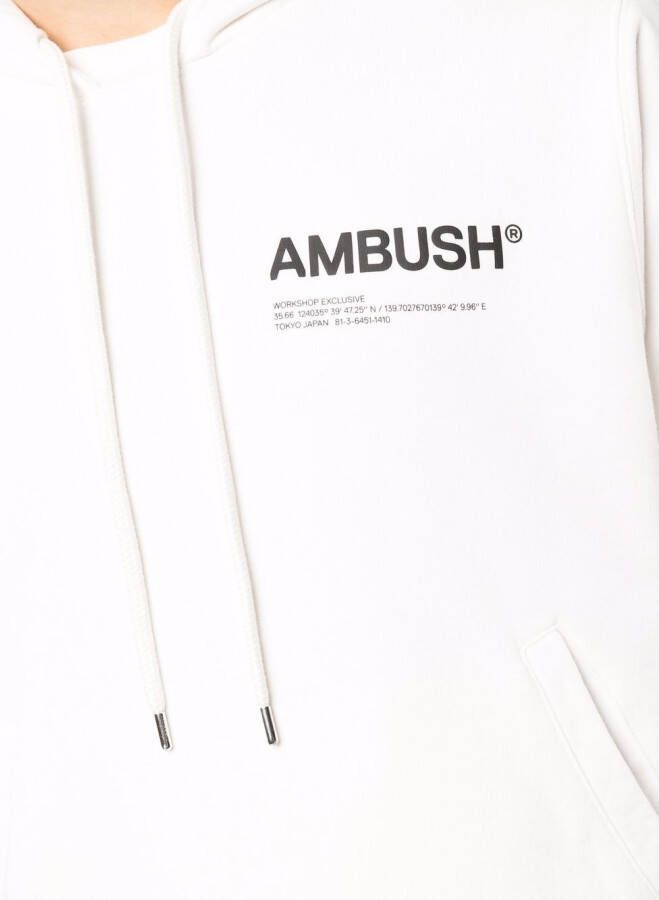 AMBUSH Hoodie met logoprint Wit
