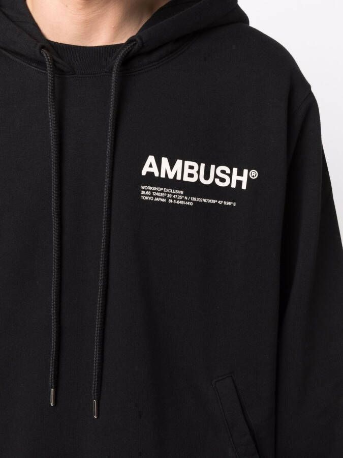 AMBUSH Hoodie met logoprint Zwart