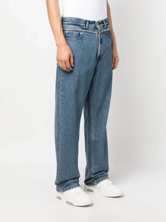 AMBUSH Jeans met franje Blauw