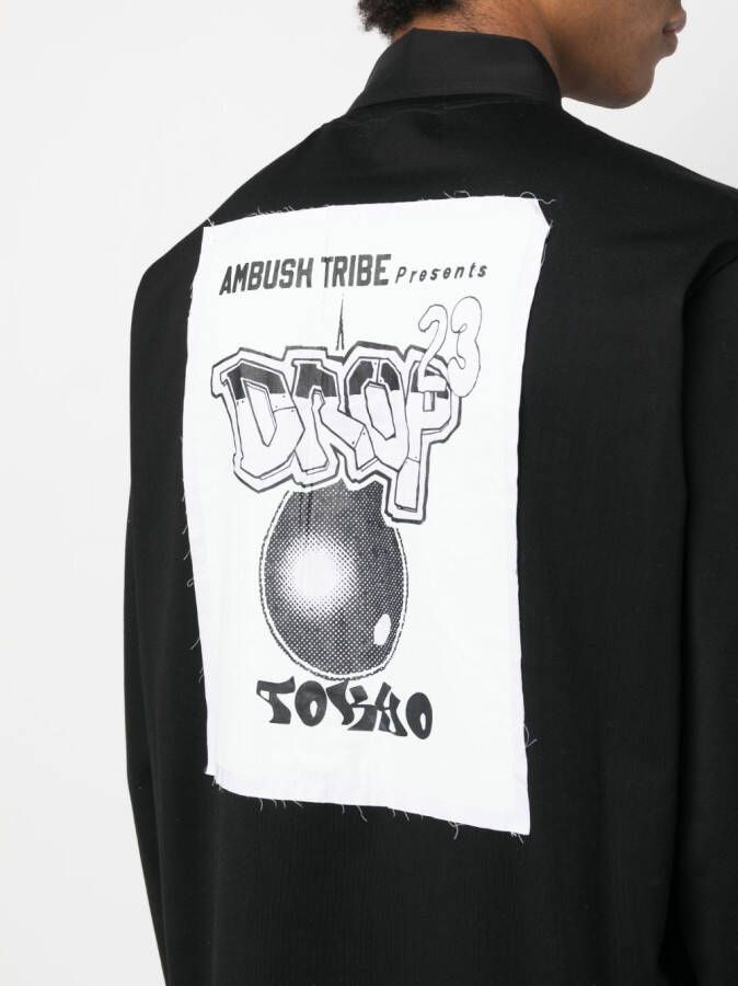 AMBUSH Overhemd met geborduurd logo Zwart