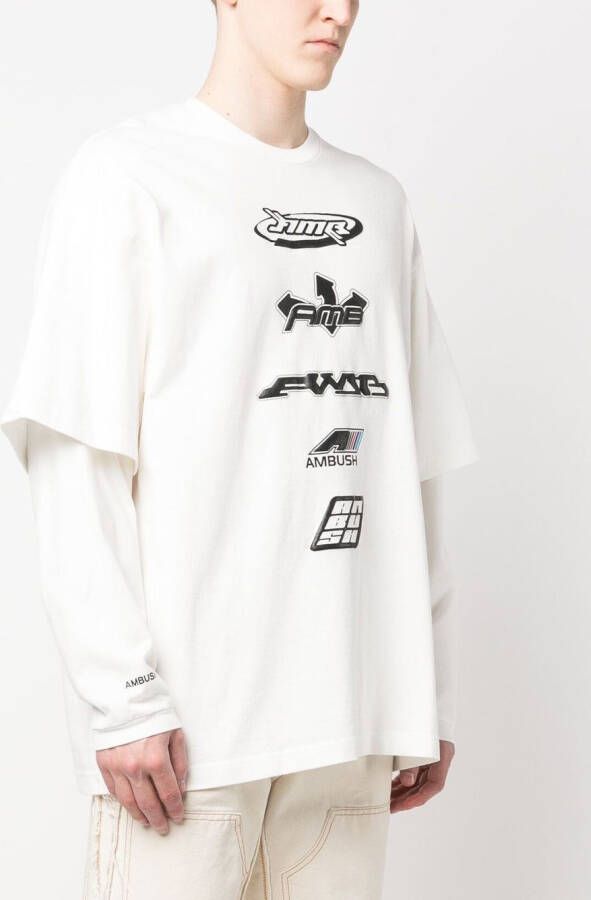 AMBUSH T-shirt met logoprint Wit