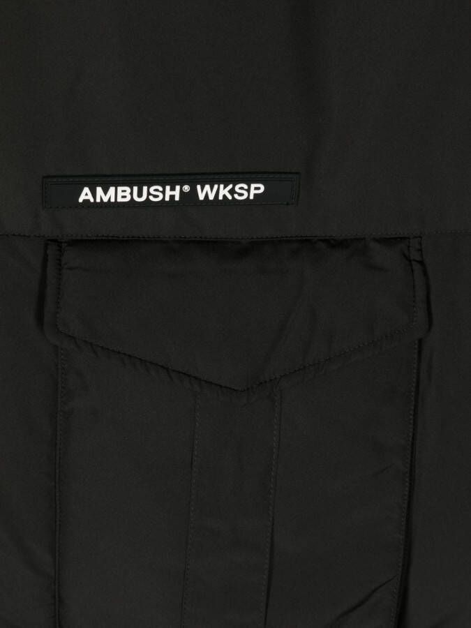 AMBUSH Sjaal met logoprint Zwart
