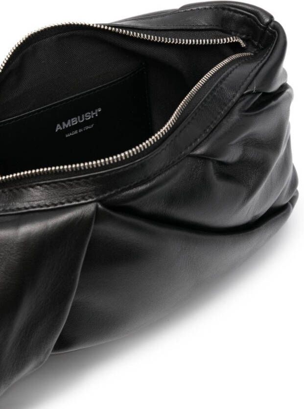 AMBUSH Nejiri leren clutch Zwart