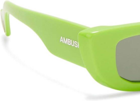 AMBUSH Nova zonnebril met vierkant montuur Groen