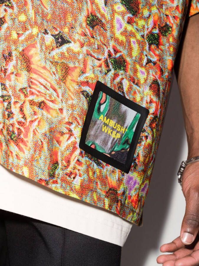 AMBUSH Overhemd met abstracte print Rood