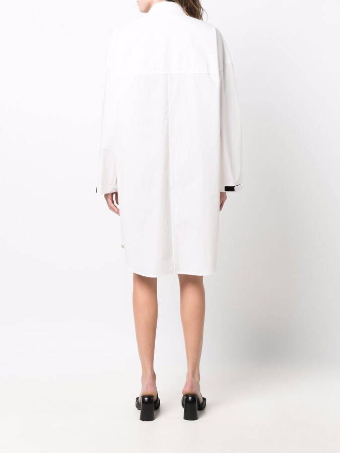 AMBUSH oversized waist-tie shirt dress Wit