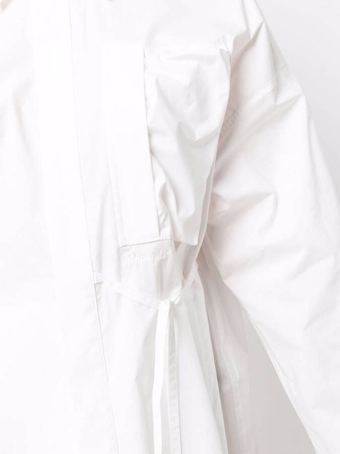AMBUSH oversized waist-tie shirt dress Wit