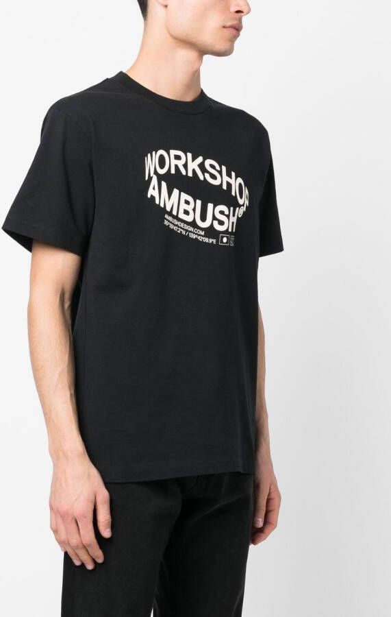 AMBUSH T-shirt met logoprint 1004 BLACK GARDENIA