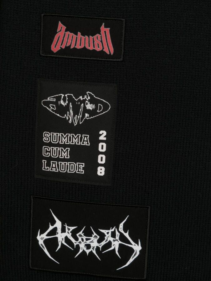 AMBUSH Sjaal met logopatch Zwart