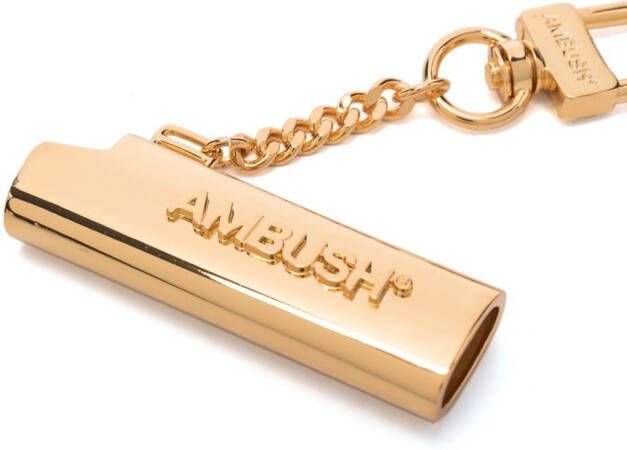 AMBUSH Sleutelhanger met aanstekerhoes Goud