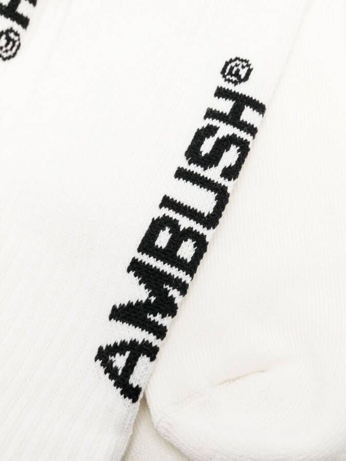 AMBUSH Sokken met logo jacquard Wit