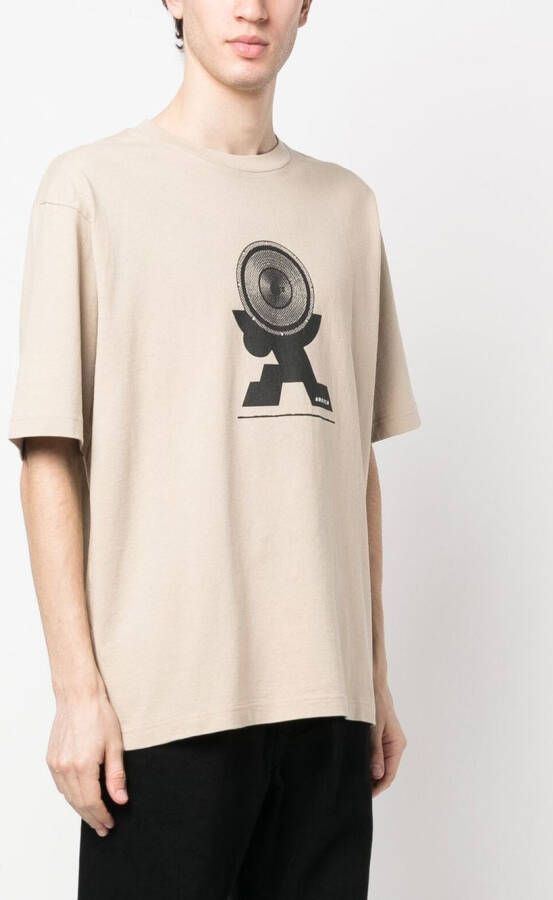 AMBUSH T-shirt met print Beige