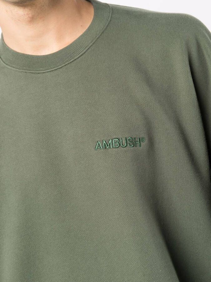 AMBUSH Sweater met franje afwerking Groen
