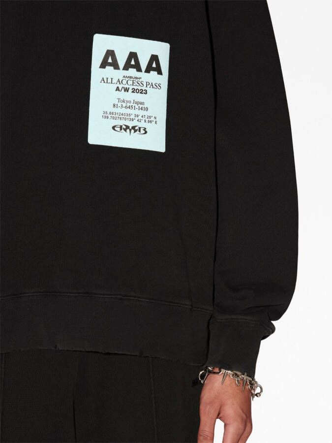AMBUSH Sweater met logopatch Zwart
