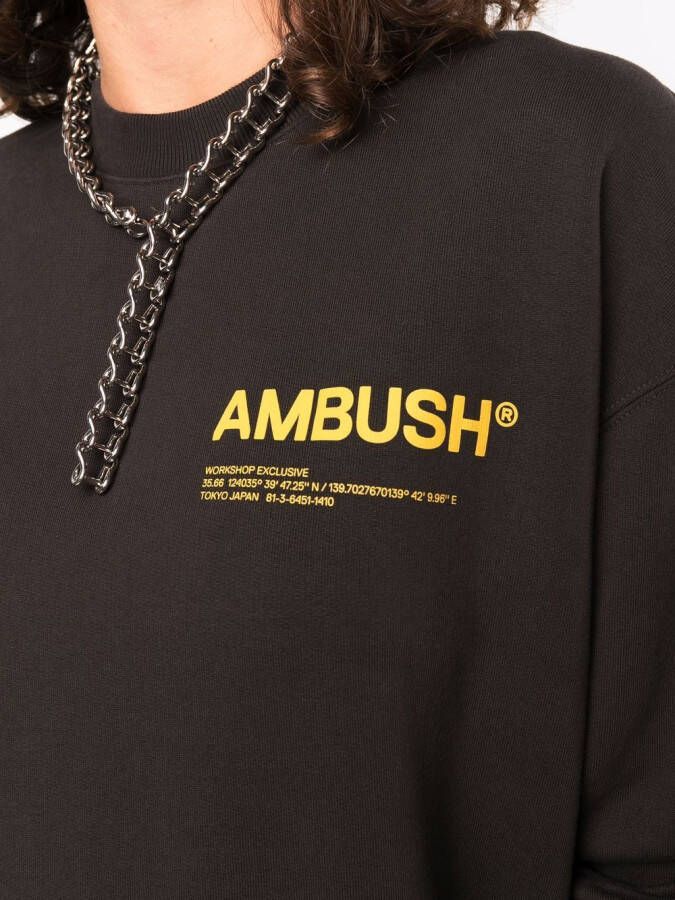 AMBUSH Sweater met logoprint Bruin