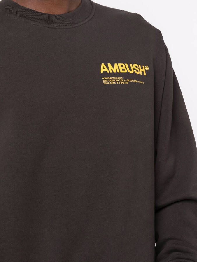 AMBUSH Sweater met logoprint Bruin