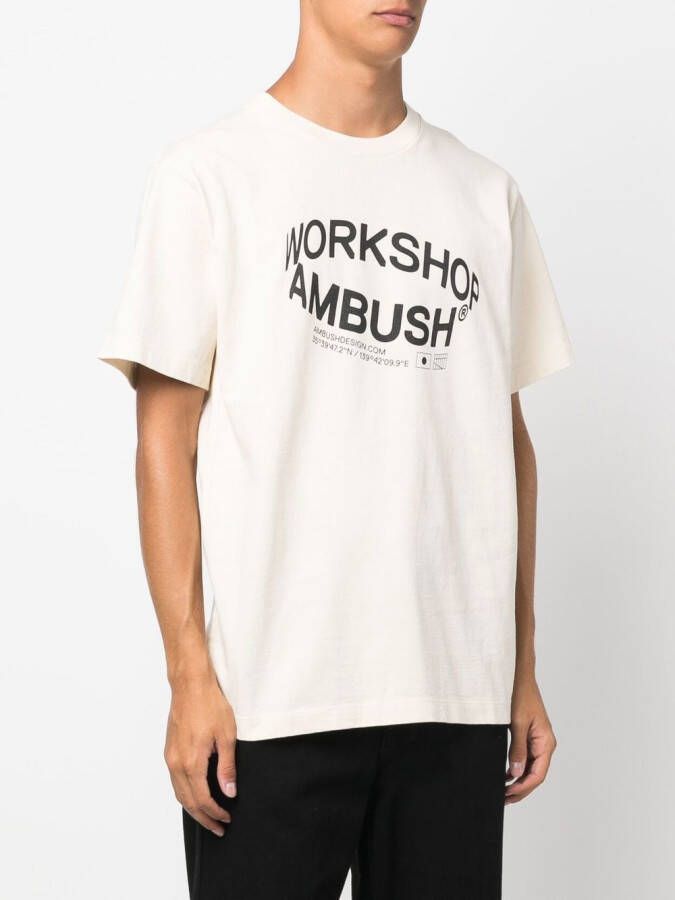 AMBUSH T-shirt met grafische print OFF WHITE BLACK