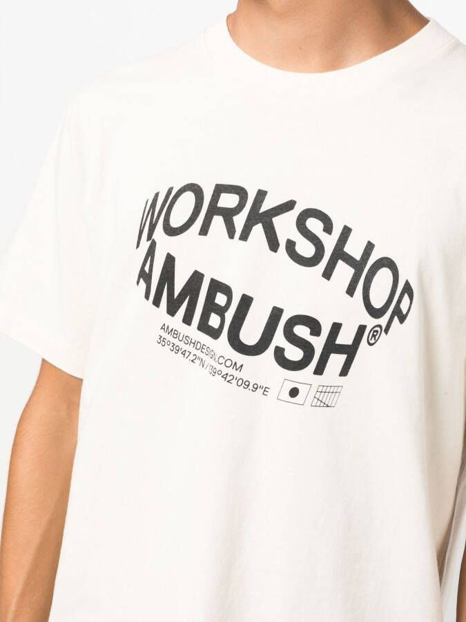 AMBUSH T-shirt met grafische print OFF WHITE BLACK
