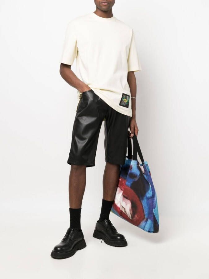 AMBUSH T-shirt met logopatch Beige