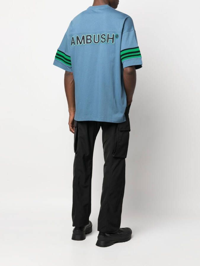 AMBUSH T-shirt met logopatch Blauw