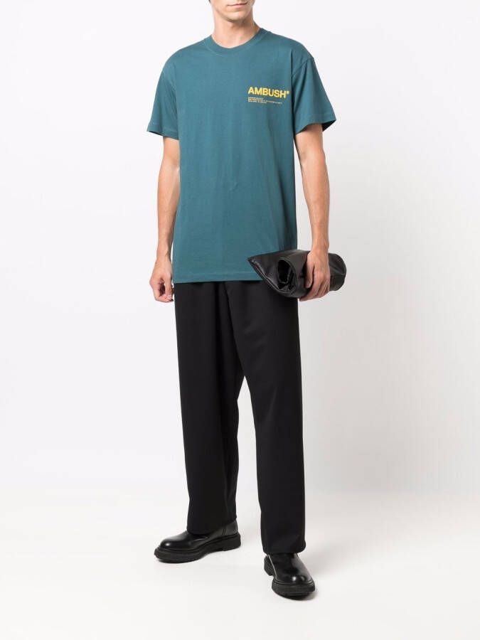 AMBUSH T-shirt met logoprint Blauw