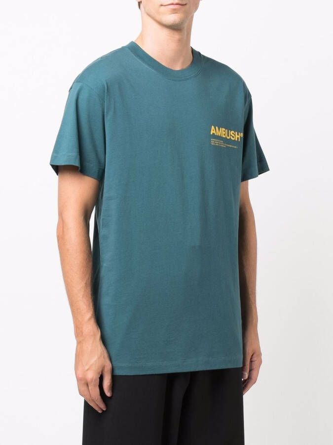 AMBUSH T-shirt met logoprint Blauw
