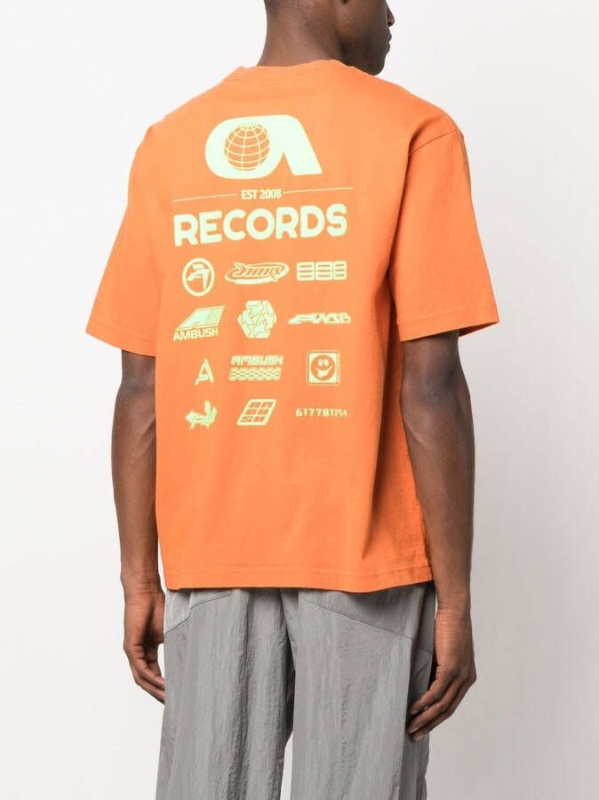 AMBUSH T-shirt met logoprint Oranje