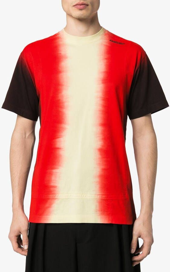 AMBUSH T-shirt met tie-dye print Rood