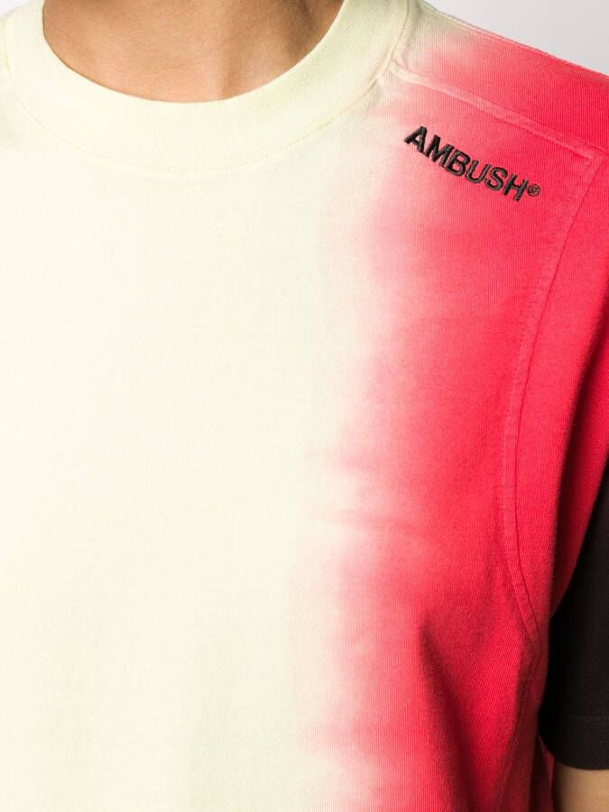 AMBUSH T-shirt met vlak Geel