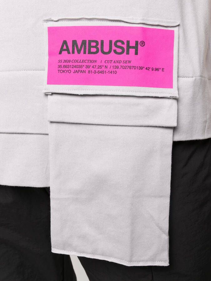 AMBUSH T-shirt met zak Grijs