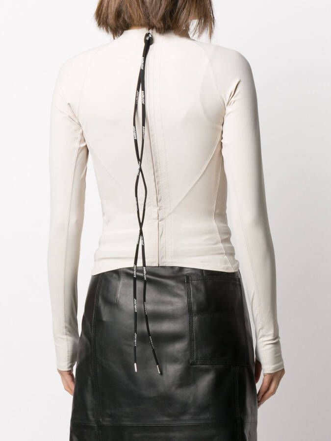 AMBUSH Top met rits op de rug Beige