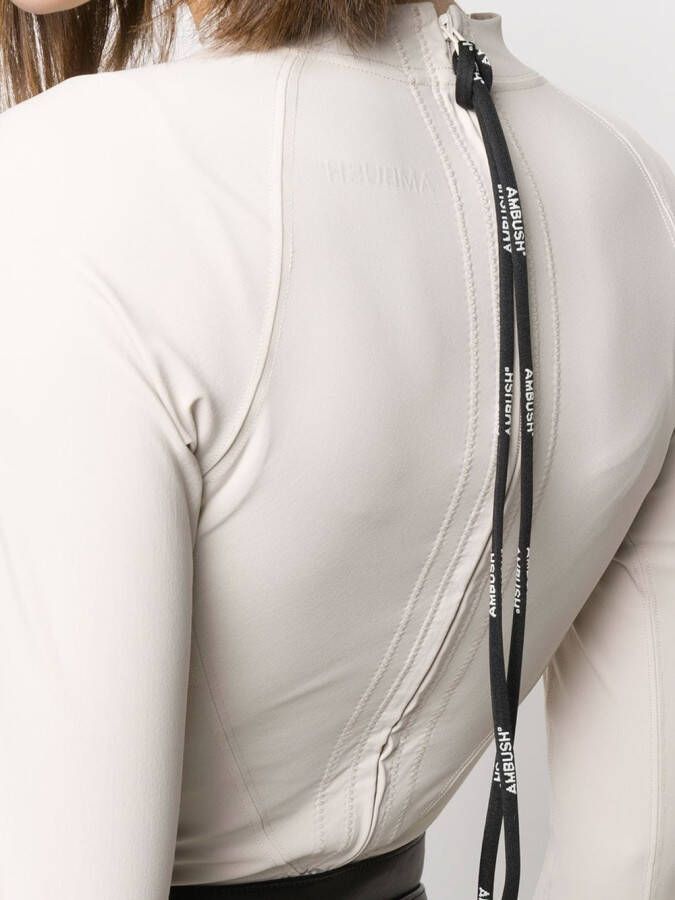 AMBUSH Top met rits op de rug Beige