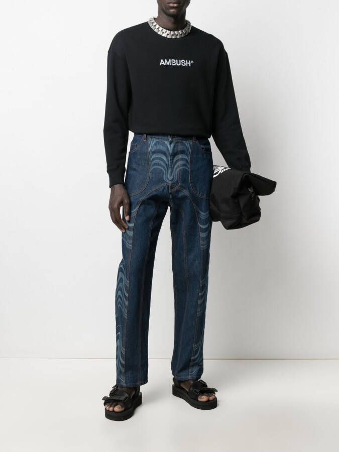 AMBUSH Top met ronde hals Zwart