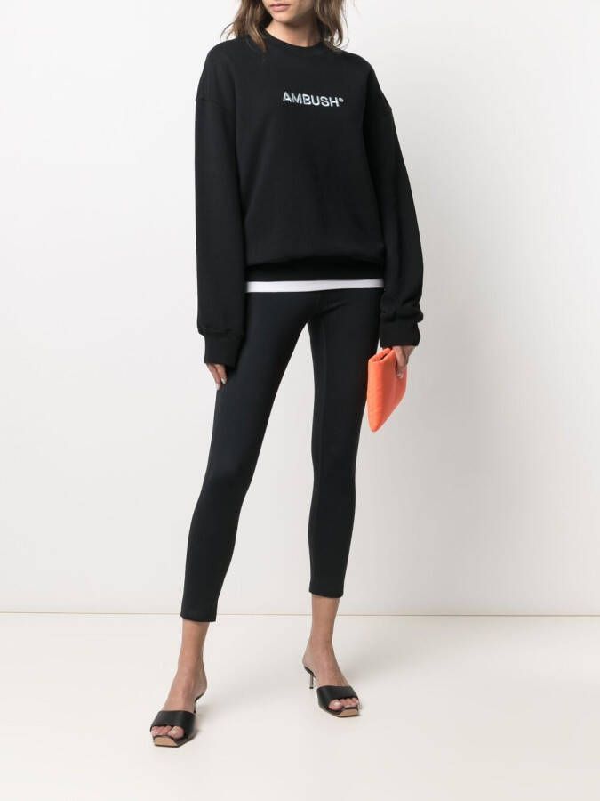AMBUSH Top met ronde hals Zwart