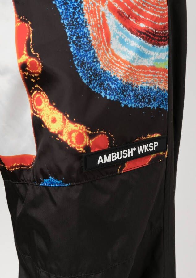 AMBUSH Trainingsbroek met abstract patroon Zwart